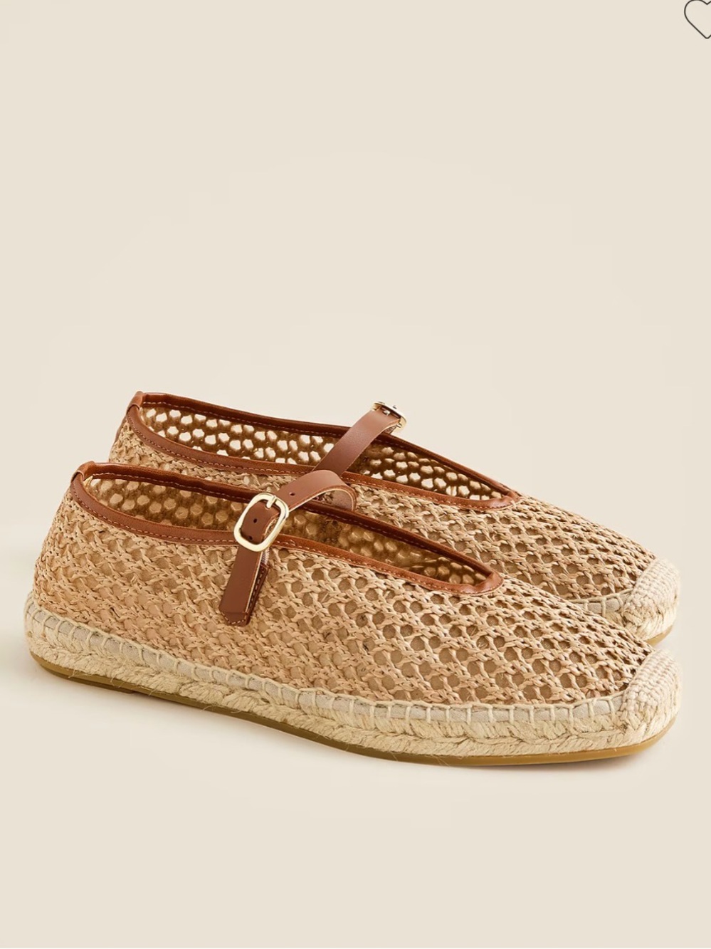 J Crew Made-in-Spain Mary Jane Espadrilles Raffia 9 LIKE NEW